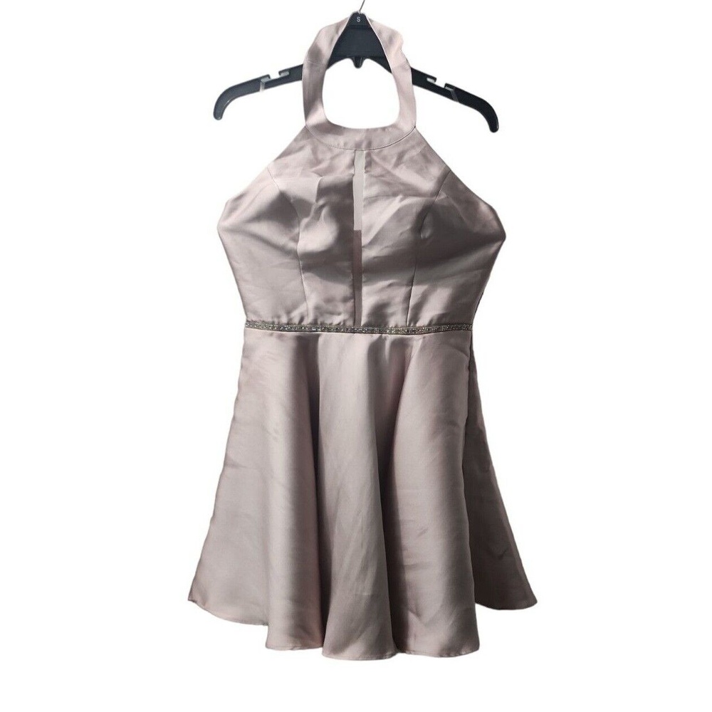 Speechless Halter Dress‎ Fit and Flare Party Cocktail Dress Rhinestone Size 7